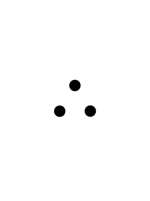 Black and white minimalist filler and three dots tattoo design, outline stencil