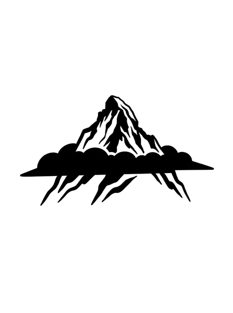 minimalist mountain tattoo design
