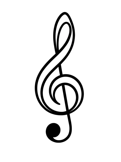 minimalist music note tattoo design