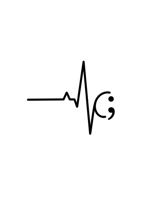 minimalist semicolon tattoo design