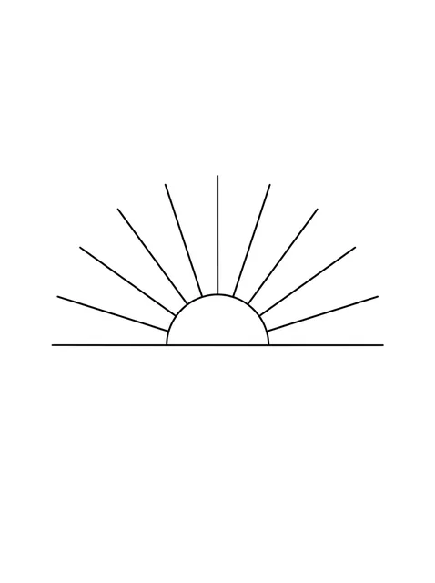 minimalist sun tattoo design