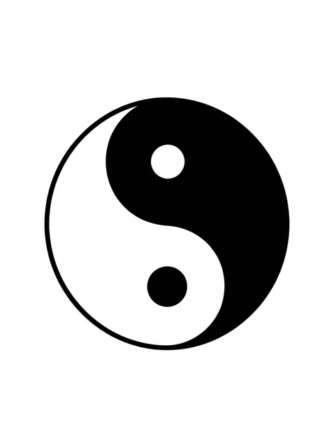minimalist yin yang tattoo design