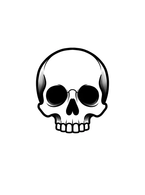 Black and grey neo traditional filler and skull tattoo design