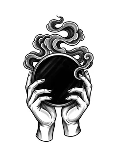 Black and grey neo traditional hand tattoo design