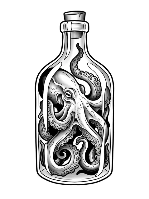 neo traditional octopus tattoo design