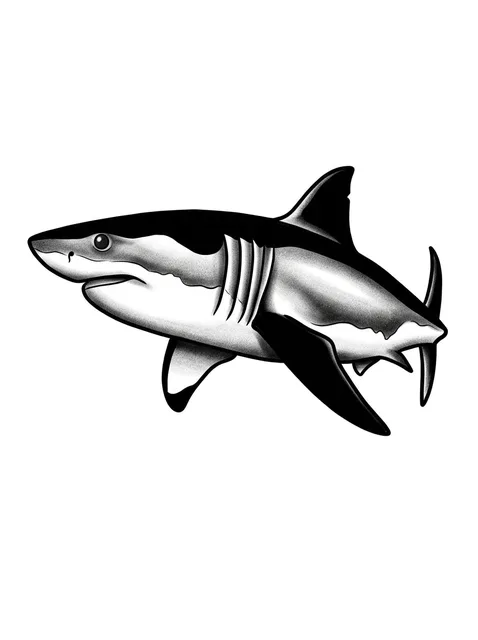 neo traditional shark tattoo design