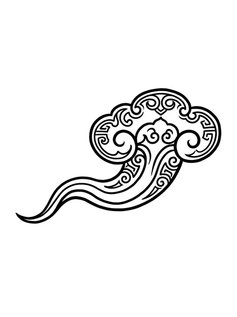 ornamental cloud tattoo design