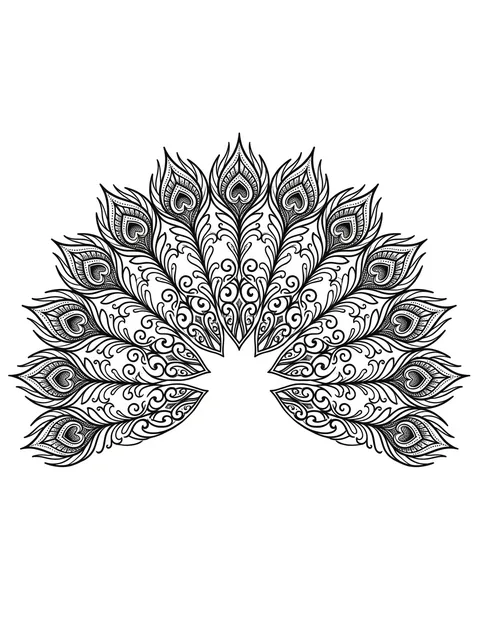 ornamental feather tattoo design