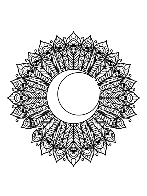 ornamental moon tattoo design