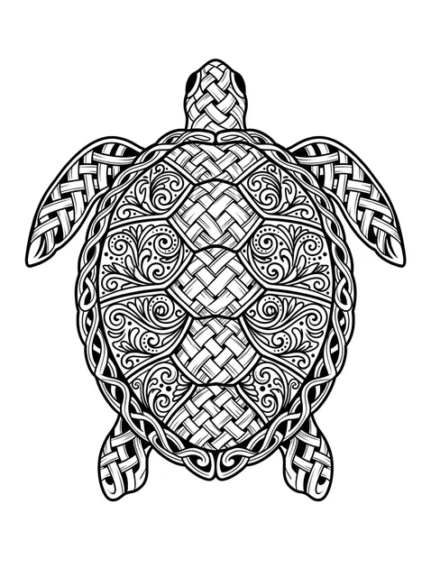 ornamental turtle tattoo design