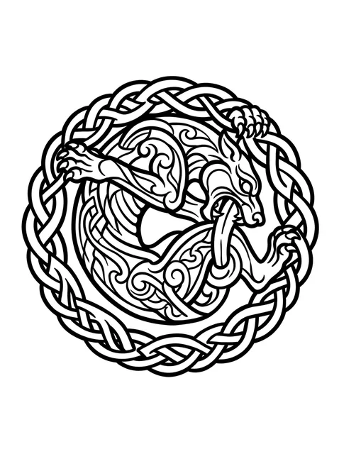 ornamental viking tattoo design