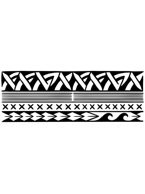 polynesian Abstract tattoo design, black and grey