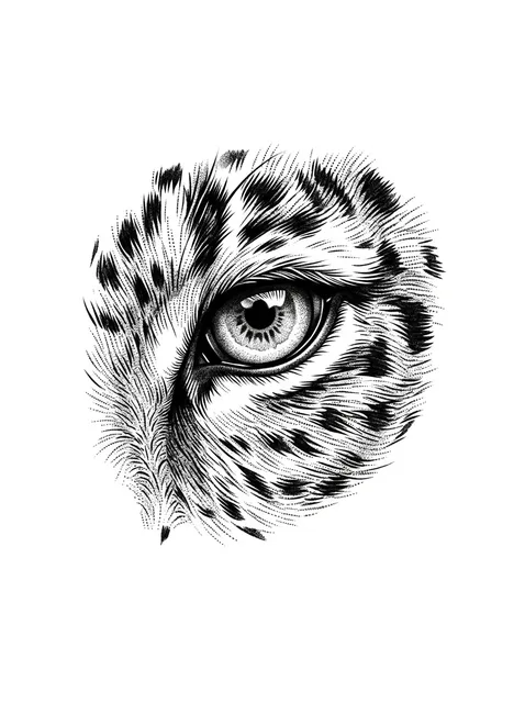 Black and grey realism leopard tattoo design