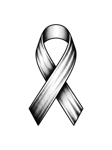 Black and grey realism ribbon tattoo design