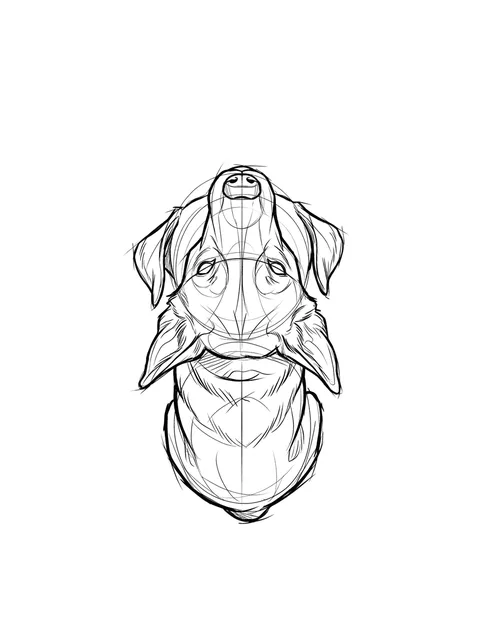 Black and grey sketch dog and pet portrait tattoo design