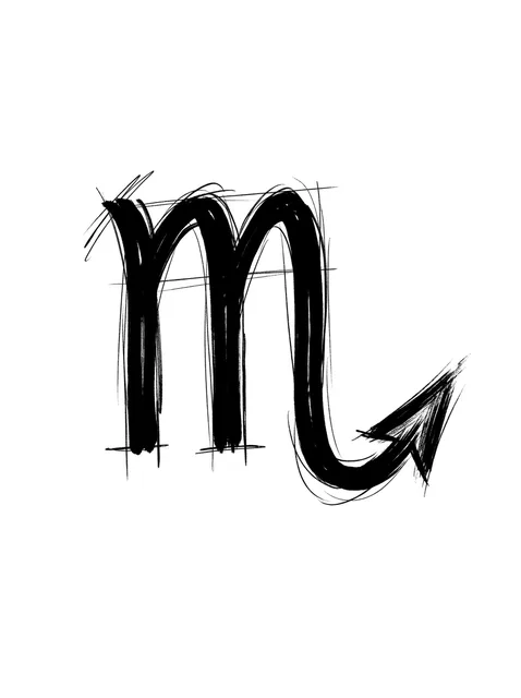 Black and grey sketch scorpio tattoo design