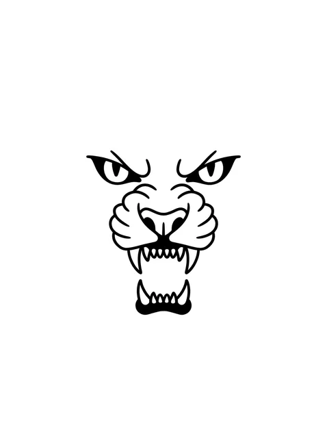 traditional Lion tattoo design, black and grey