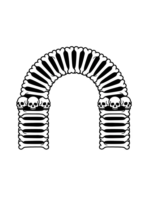 Black and grey traditional skeleton and memento mori tattoo design