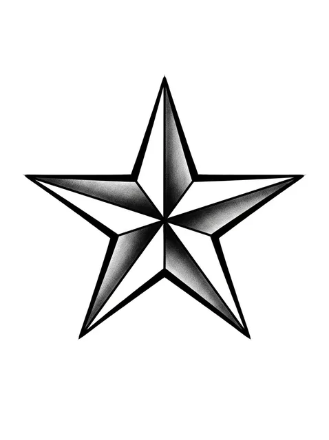 traditional star tattoo design