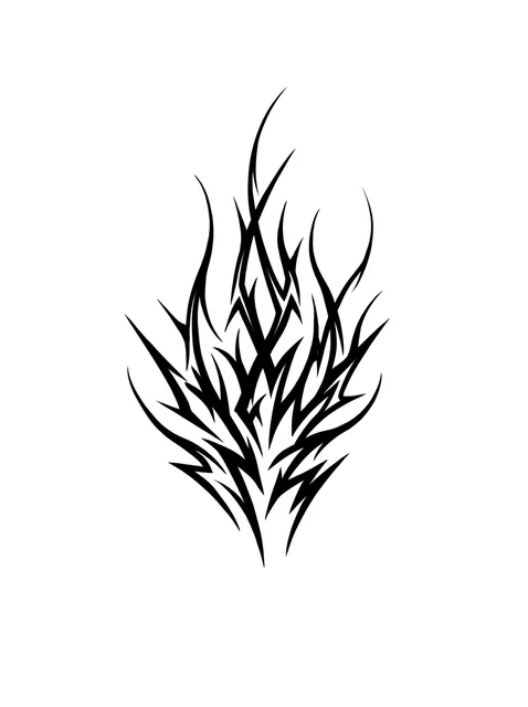Black and white tribal abstract tattoo design