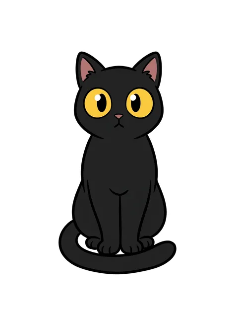 Color anime cat tattoo design