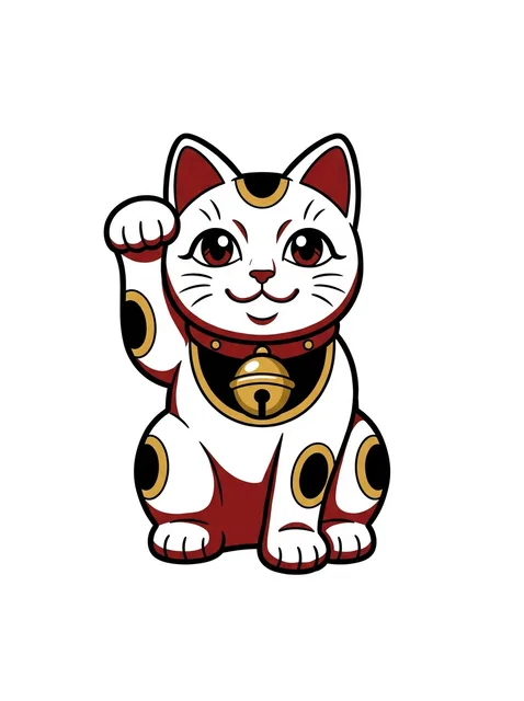 Color anime cat tattoo design