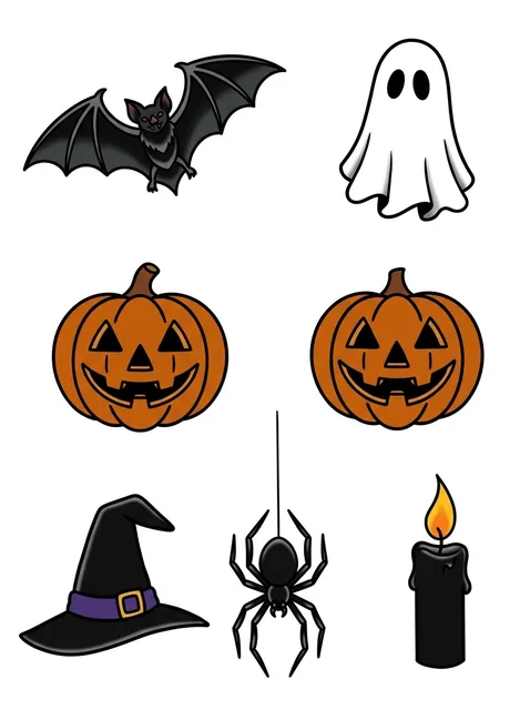 Color flash ghost and spider tattoo design
