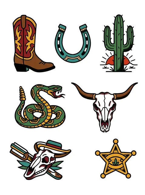 Color flash snake and skull tattoo design