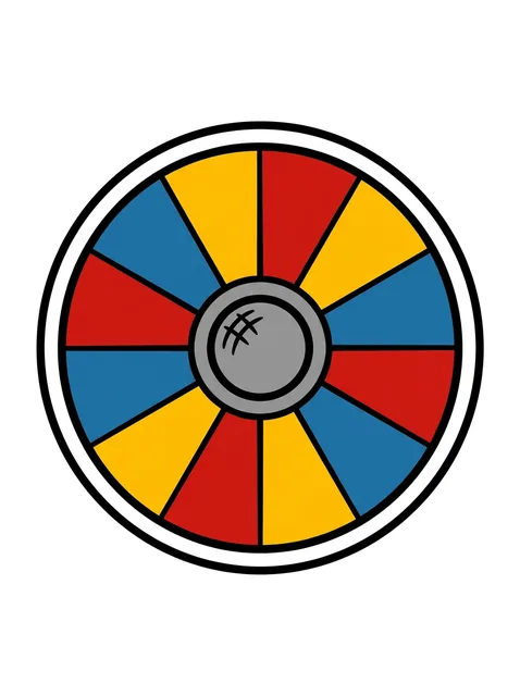 Color geometric abstract tattoo design, outline stencil: a circular shield-like motif