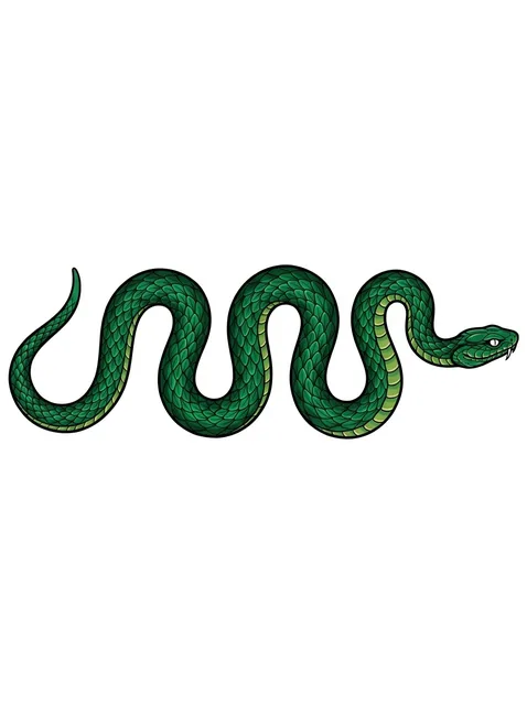 Color illustrative armband and snake tattoo design