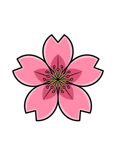 illustrative cherry blossom tattoo design