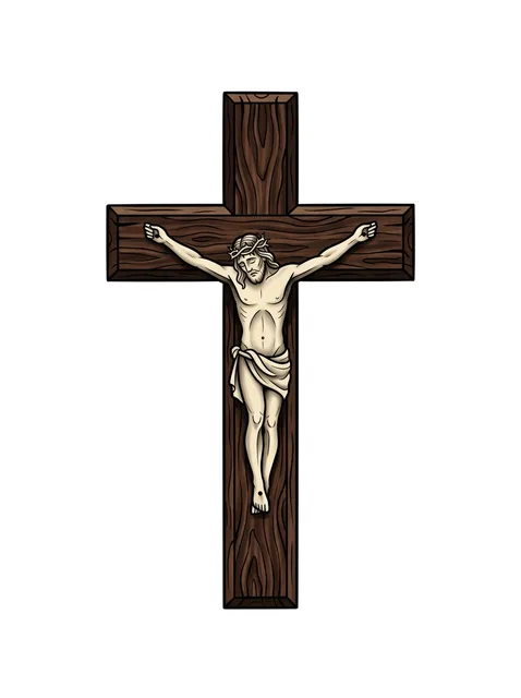 Color illustrative crucifix tattoo design (2 of 2)