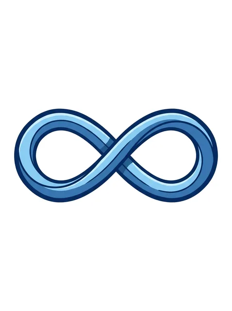 Color illustrative infinity tattoo design