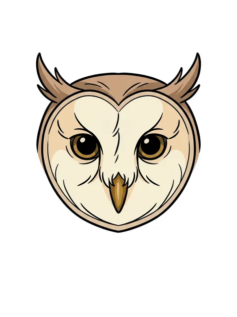Color illustrative owl tattoo design