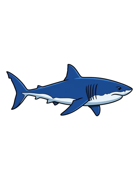 Color illustrative shark tattoo design