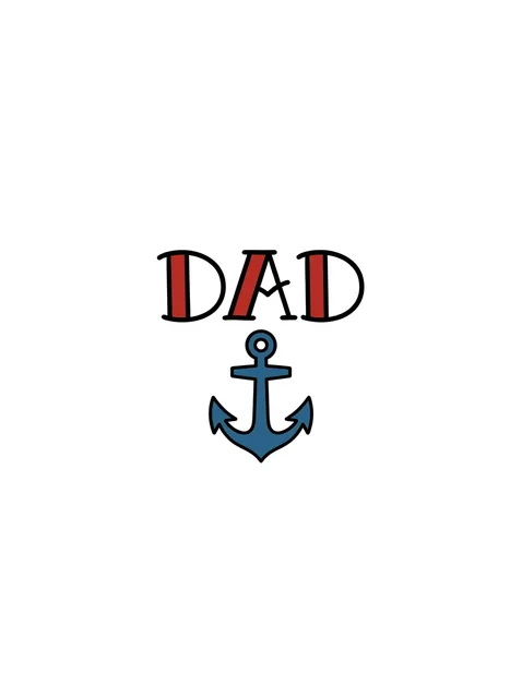 Color lettering name and anchor tattoo design