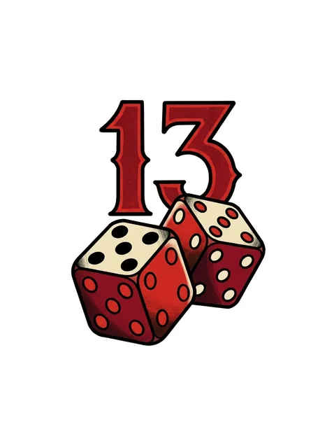 Color lettering number tattoo design