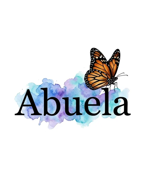Color lettering rip and butterfly tattoo design