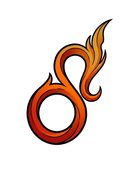 Color neo traditional leo and fire tattoo design