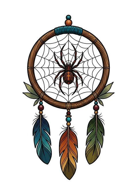 neo traditional spider tattoo design