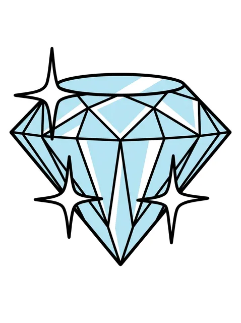 Color traditional diamond tattoo design