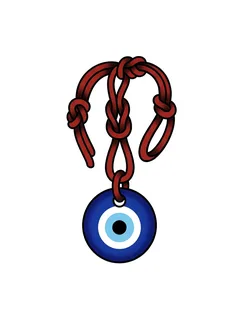 Color traditional evil eye tattoo design