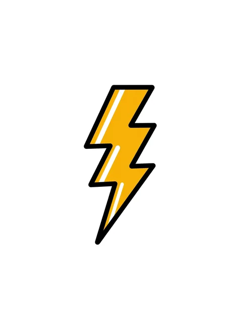 Color traditional filler and lightning tattoo design