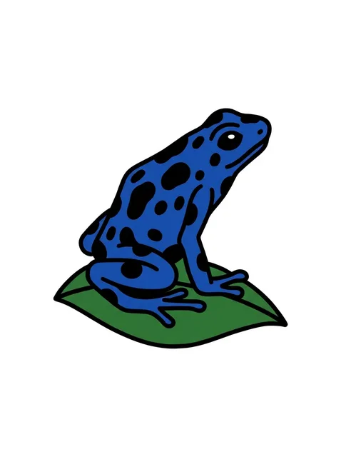 Color traditional frog tattoo design