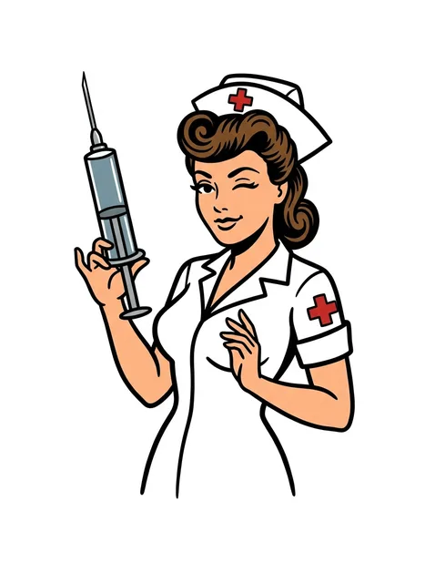 Color traditional pin up tattoo design (3 of 3)