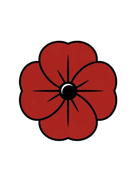 Color traditional poppy tattoo design
