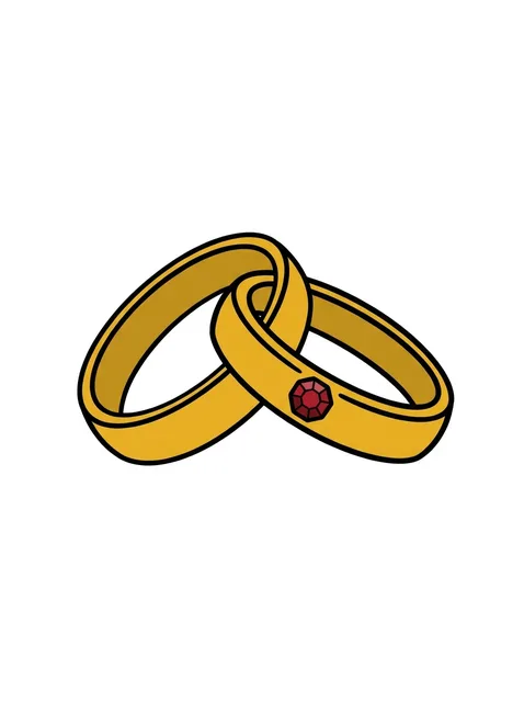 Color traditional ring tattoo design