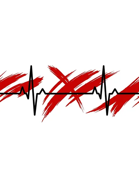 Color trash polka armband and heartbeat tattoo design