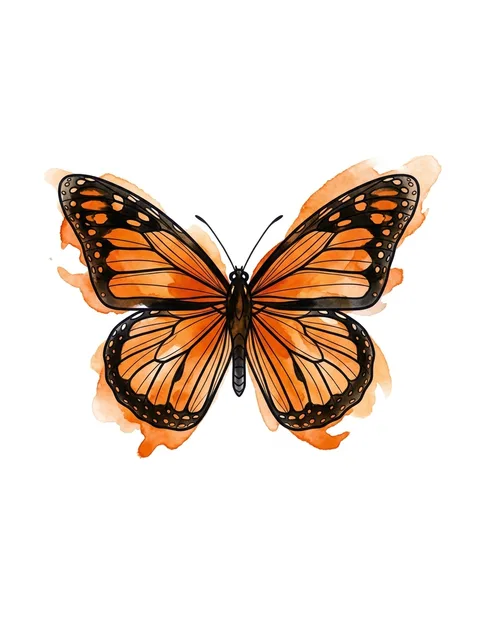 watercolor butterfly tattoo design