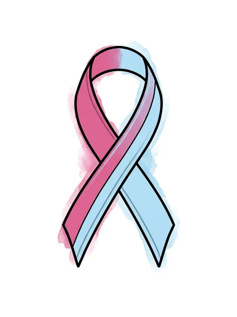 Color watercolor ribbon tattoo design